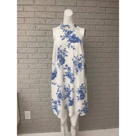 Lulu’s Floral Print Halter Dress Size M NWT - Picture 1 of 7